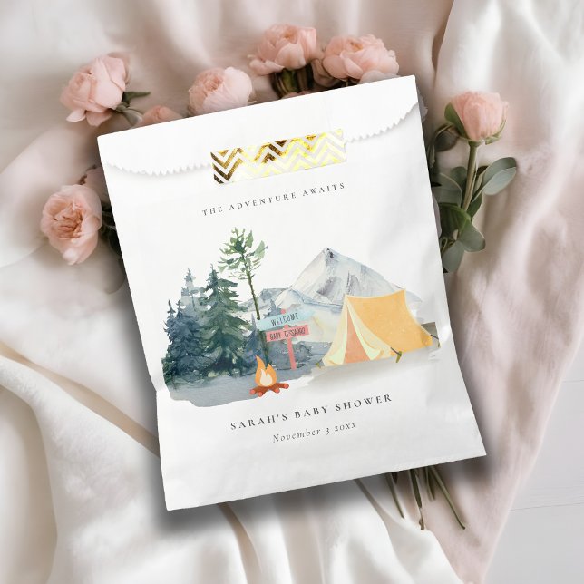 Rustic Pine Woods Camping Mountain Baby Shower Favour Bags (Creator Uploaded)