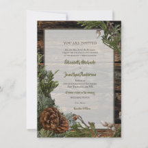 Rustic Pinecone Winter Wedding