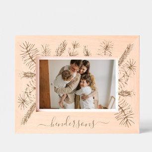 Rustic Pines Custom Name Whimsy Script Etched Frames