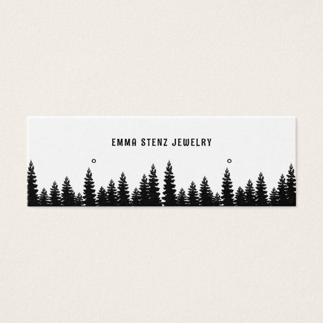 Rustic Pines • Earring Hoops Studs Display Card   (Front)