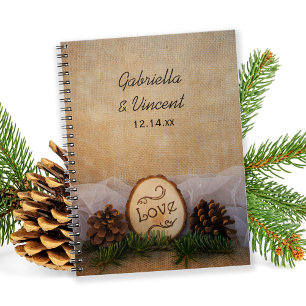 Rustic Pines Woodland Wedding Notebook