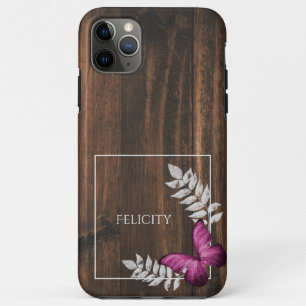 Rustic Pink Butterfly Case-Mate iPhone Case