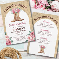 Rustic Pink Cowgirl Destination Bachelorette Party