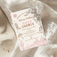 Rustic Pink Desert Girls Cowgirl Baby Shower 