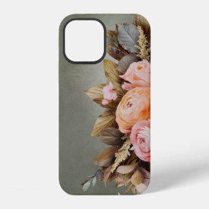 Rustic Pink Floral Vintage iPhone 12 Case