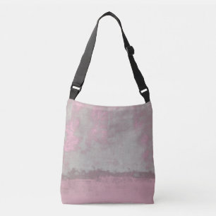 Rustic Pink Grey Mallow Abstract Art Nr42 Crossbody Bag