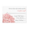 Rustic Pink Hydrangea Wedding RSVP Response Card