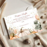 Rustic Pink Pumpkin Diapper Raffle