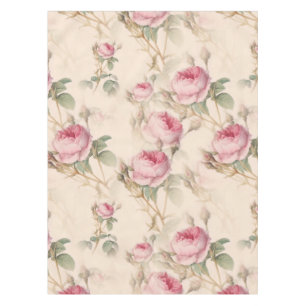 Rustic Pink Rose Tablecloth