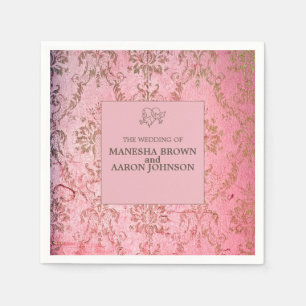 RUSTIC PINK - Wedding Cocktail Napkin
