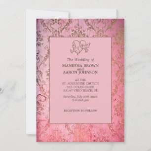 Rustic Pink - Wedding Invite