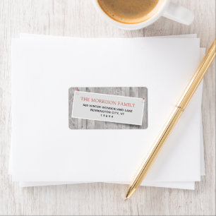 Rustic Pinned Return Address Label
