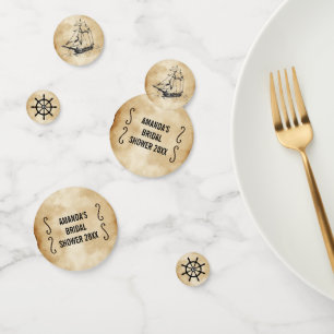 Rustic Pirate Ship Theme Bridal Shower Confetti