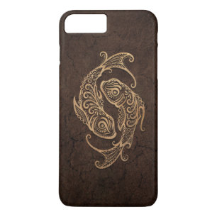 Rustic Pisces Zodiac Sign on Stone Effect iPhone 8 Plus/7 Plus Case