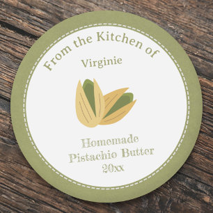 Rustic Pistachio Butter Label Kraft Sticker