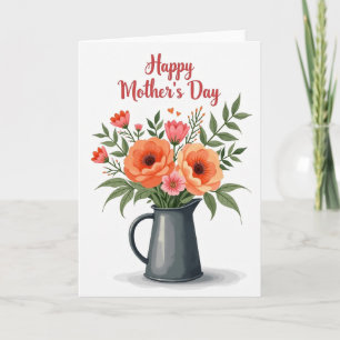 Rustic Pitcher Mothers Day Card