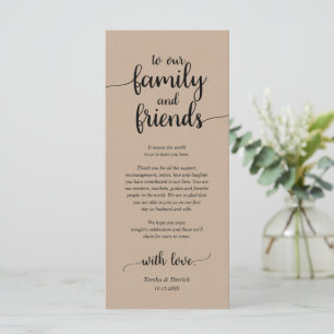 Rustic Place Setting Dinner Party Thank You Card