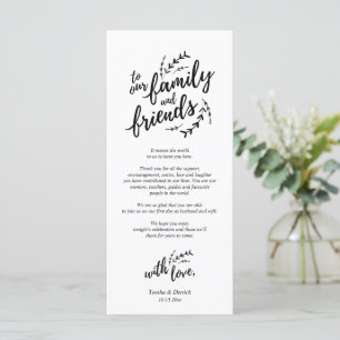 Rustic Place Setting Dinner Party Thank You Card