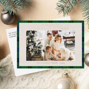 Rustic Plaid 1 Photo Custom Tartan Christmas