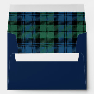 Rustic Plaid Campbell Tartan Blue Envelope