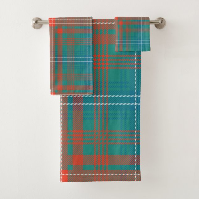 Rustic Plaid Check Wilson Tartan Bath Towel Set (Insitu)