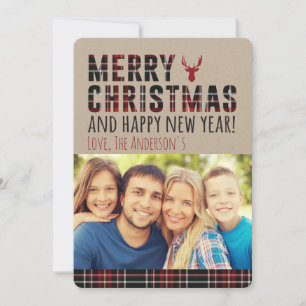 Rustic Plaid Christmas Card