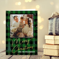 Rustic Plaid Christmas Tree Forest Photo Real