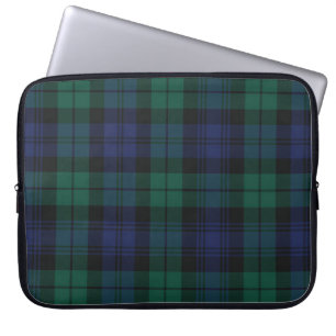 Rustic Plaid Classic Elegant Green Tartan Laptop Sleeve