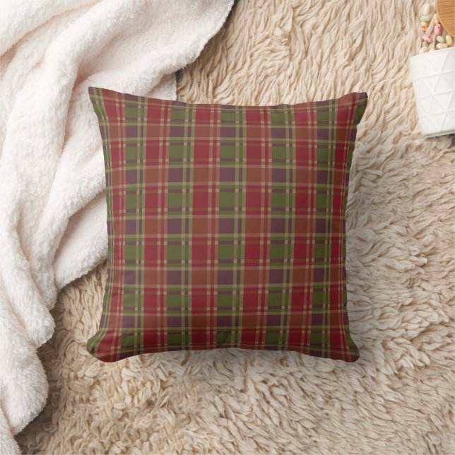 "Rustic Plaid Elegance" Pattern Cushion (Blanket)