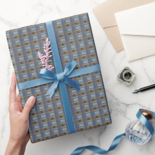 "Rustic Plaid Elegance" Pattern Wrapping Paper
