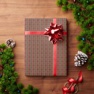 "Rustic Plaid Elegance" Pattern Wrapping Paper