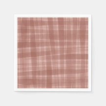 Rustic Plaid Fall Birthday Napkins