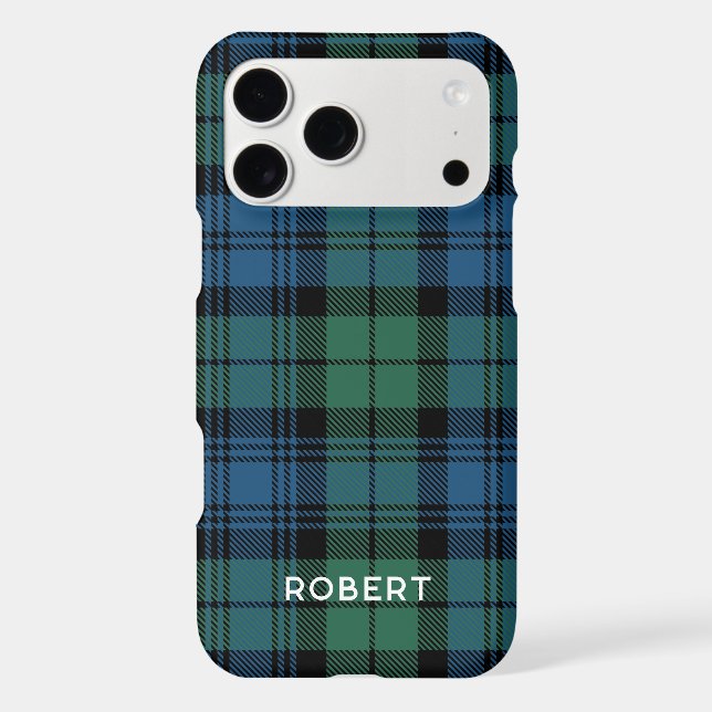 Rustic Plaid Green Campbell Tartan Elegant Custom (Back)