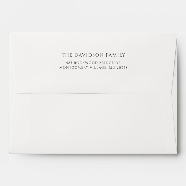 Rustic Plaid Green Christmas Tartan Return Address Envelope (Back (Top Flap))