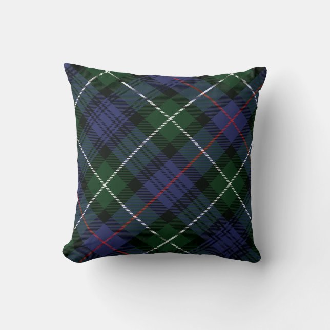 Rustic Plaid Green MacKenzie Tartan Cushion (Front)