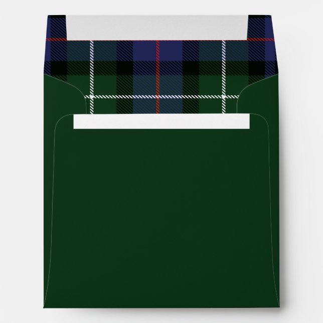Rustic Plaid Green MacKenzie Tartan Envelope (Back (Bottom))