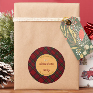 Rustic Plaid Homemade Treats Gift Seal