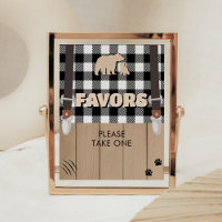 Rustic Plaid Lumberjack Baby Shower Favours
