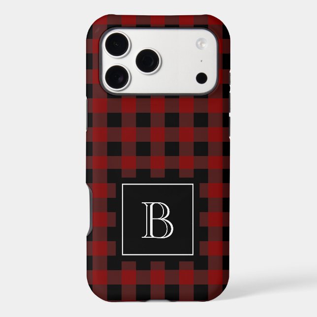 Rustic Plaid Lumberjack Buffalo Custom Monogram (Back)