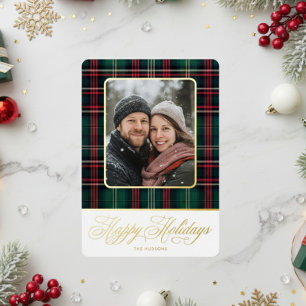 Rustic Plaid Photo Christmas