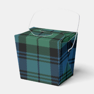 Rustic Plaid Red Green Campbell Tartan Favour Box