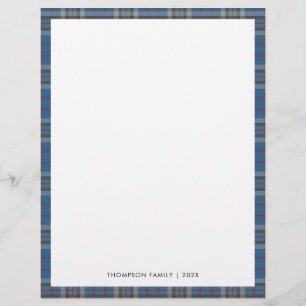 Rustic Plaid Tartan Elegant Custom Letterhead