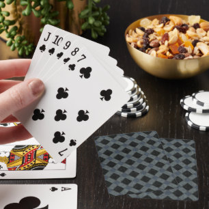 Rustic plaid with a grey tone and velvety fabric playing cards