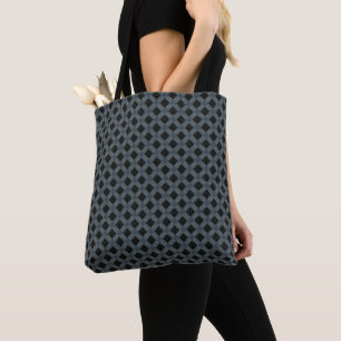 Rustic plaid with a grey tone and velvety fabric tote bag