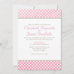 Rustic Polka Dot Wedding Invitations