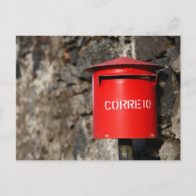 Rustic portuguese mailbox postcard (Front)