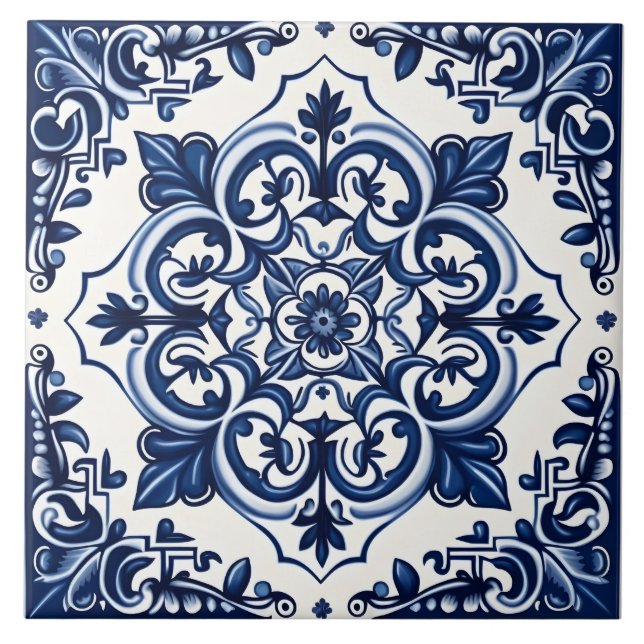 Rustic Portuguese Mediterranean Style Tile (Front)