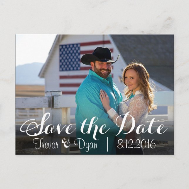 Rustic Post Card Save the Date (Front)