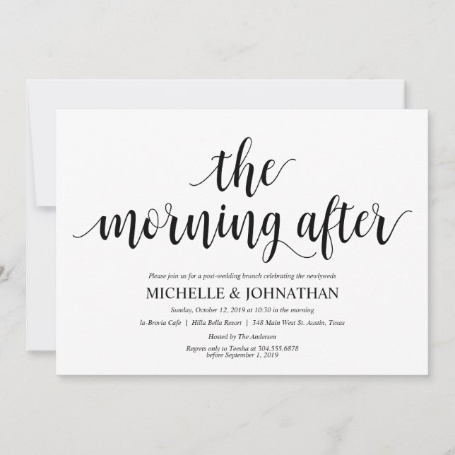 Rustic Post Wedding Brunch Invitation Card (Front)