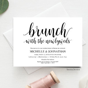 Rustic Post Wedding Brunch Invitation Card
